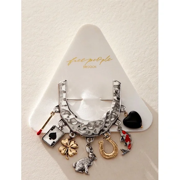 NWT FREE PEOPLE CHARMING DARLING BROOCH - Picture 3 of 4